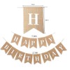 Happy Birthday Hessian Banner, Happy Birthday Garland Banner Birthday Decoration