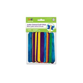 Multicraft Imports Jumbo Craft Sticks-Colored 6" 50/Pkg