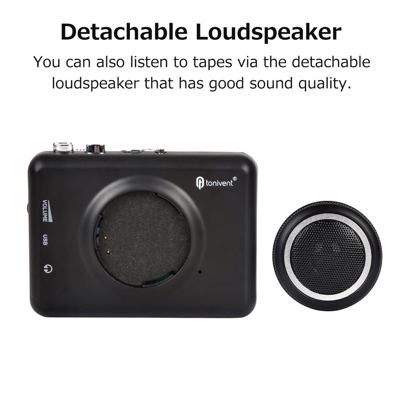 TONIVENT Portable Cassette to MP3 Player Mini USB Tape Player