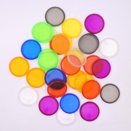 ITSYHPRO 100pcs Discos expansores de plástico,discos de encuadernación, para planificadores discos de expansión(Mezcla transparente,1.5 inch/38mm)