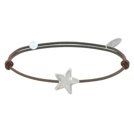LES POULETTES JEWELS - Sterling Silver Link Bracelet with Star - Classic, Textile, Other Type