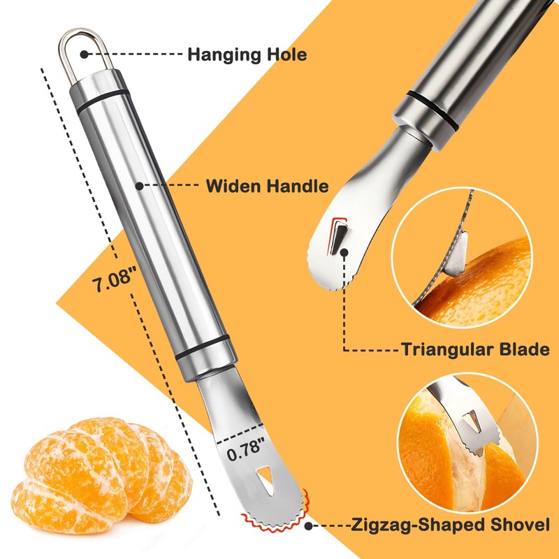 Stainless Steel Orange Peeler | Easy to Peel | Long