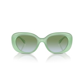 COACH Women's HC8391U Pillow Tabby Universal Fit Oval Sunglasses, Milky Mint/Green Blue Gradient, 53 mm