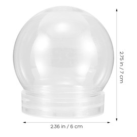 Operitacx 10-Piece 2 36 Inch Snow Globe Set Clear Christmas with Screw Caps Empty Plastic Snow Globes for DIY Crafts at Home Christmas