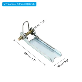 PATIKIL 44mm Replacement Hook Latch 4pcs Metal Tow Receiver Hitch Clevis Hook for Trailer Silver