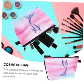 Healeved 3pcs Mermaid Makeup Bag Travel Organizer Cute Cosmetic Pouch for Toiletries Skincare Makeup Essentials for Girls Women Holidays Outdoor Activities