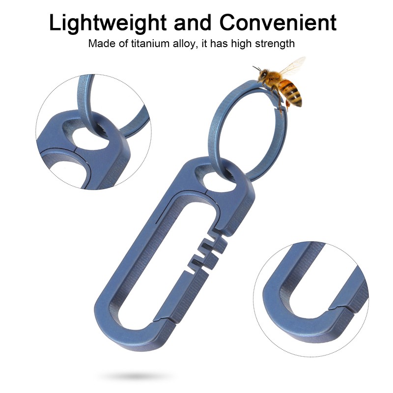 Titanium Alloy Keychain Lightweight Backpack Hanging Hook Buckle Carabiner Key
