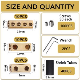 aikoolwer 40pcs 6 8 10 AWG Gauge Wire Connector 60A 80A Quick Wiring Connection Terminal Circuit Splicing Quick 100 Screws 40Pcs 3:1 Red Black Heat Shrink Tube and Wrench