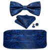 Barry.Wang Cummerbund Bow Tie Set for Men, Silk Cummerbund Pretied