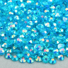 Niziky 3000PCS 5mm Resin Flatback Jelly Resin Rhinestones, Flatback Rhinestones Crystal for Crafts, Malachite AB Color Flatback Jelly Resin Rhinestones for Shoes, Mugs, Bottles, Cups, Crafts