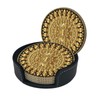 BOXIMIAO Drink Coasters with Holder Stand Set of 6, Mandala