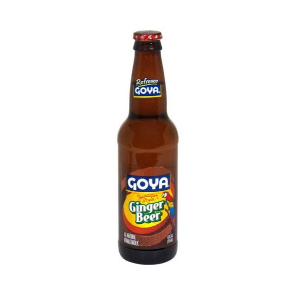 Goya Soda Ginger Beer, 12 Ounce (24 Glass Bottles)