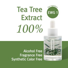 CELLEANSER Real Ampoule 100% One Ingredient Extract Water for Facial Skin Care 30ml / 1.01 fl.oz (Real Tea Tree Ampoule)