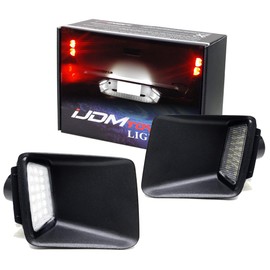 iJDMTOY OEM-Fit 3W Full LED License Plate Light Assembly Kit Compatible With Chevy 2004-2012 Colorado GMC Canyon Pickup Truck, Powered by 21-SMD Xenon White LED Diodes