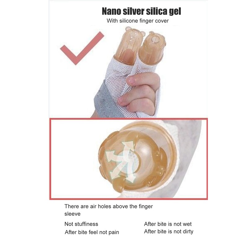1 Pair Thumb Sucking Stop Glove Soft Adjustable with Buckle