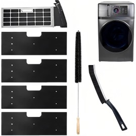 WH01X35719 Lint Filter, 4 PCS GE Washer Dryer Combo with 2 Dryer Vent Brush - Hand Washable and Reusable Lint Filter for Ge Washer Dryer Filter - for Models: PFQ97HSPVDS (style 2)