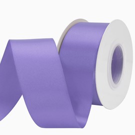 BVIEAKD 53mm Wide 22m Double Face Light Purple Satin Ribbon Fabric Ribbon for Gift Wrapping Very Suitable for Weddings Decoration Bouquet Balloons Arts Craft Sewing Hair Bow Invitation