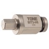 Tone BIT3-H06 Hexagon Bit, 0.3 inch (9.5 mm) Drive (3/8