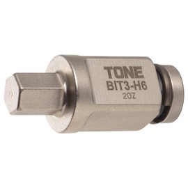 Tone BIT3-H06 Hexagon Bit, 0.3 inch (9.5 mm) Drive (3/8 mm), 2 Side Width 0.2 inches (6 mm)