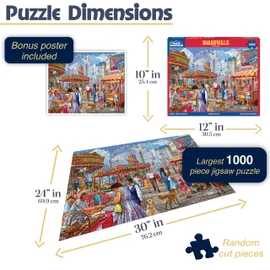 White Mountain - Boardwalk, 1000 Piece Jigsaw Puzzle, Carnival Puzzle