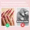 100 Pcs Glass Silicone Nail Art Typing Stickers, Clear Glass