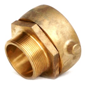 NNI 2-1/2" NST (NH) Female Swivel x 2" Male NPT Fire Hose Hydrant Adapter Snoot