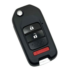 Key Fob Case Shell Fit for Honda Fit 2015 2016 2017 2018 2019 2020/Crosstour 2013-2015/CR-V 2014-2016 3 Buttons Modified Replacement Car Key Housing Outer Cover MLBHLIK6-1TA MLBHLIK6-1T (1)