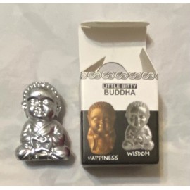 Little Bitty Buddha 1.5”  Silver Colored New in Box    Lot of 6