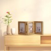 FALAZAR Triple Hinged Photo Frame, Multi-Panel Folding Display, Fits Photo