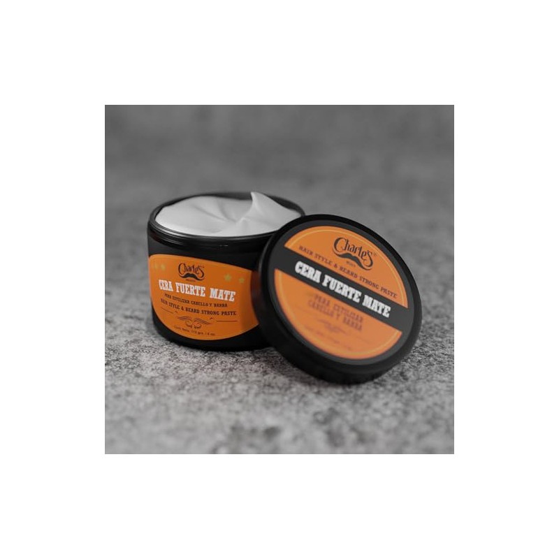Charle's Cera Fijación Fuerte Mate 113g - Pomada Premium Para
