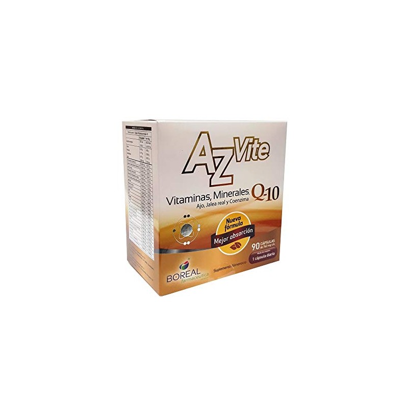 Suplemento Alimenticio Azvite Caja Cápsulas Multivitamínico Nutricional Multivitaminas Adultos Vitaminas