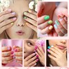 Pack of 192 Children's Short Shiny Press On Nails, Gradient