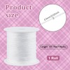 AHANDMAKER 150 Yards Braided Nylon Thread, 0.5mm White Beading Cord