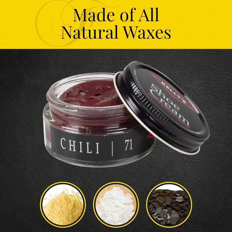 Kelly's Chili Shoe Polish 1.5 oz - Professional Leather Shoe