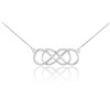 925 Sterling Silver Double Infinity Pendant Necklace, 18"