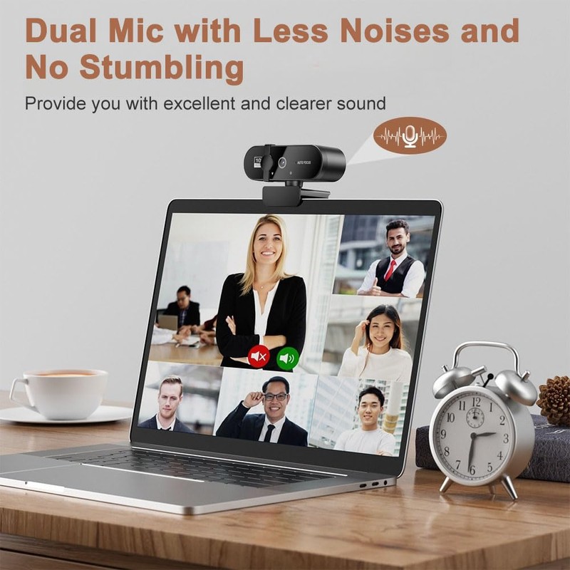 Webcam for PC with Microphone 1080P Full HD Webcam with