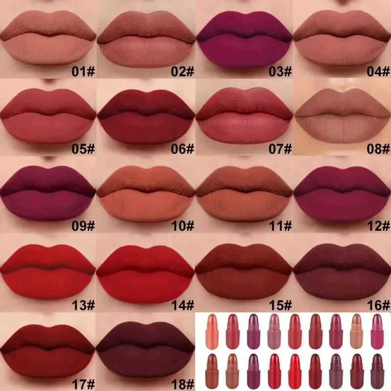 18 Piezas Conjunto De Lápices Labiales - G A $25257