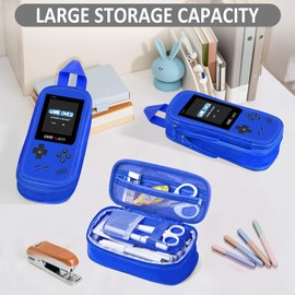 Gamer Pencil Case for Boys - Large Boys Pencil Pouch for School Supplies, Portable Video Game Pen Bag with Zipper, Big Capacity Pen Box, Compartments Stationary Organizer for Kids Teens Adults