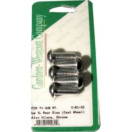 Gardnerwestcott Rear Brake Rotor Allen Bolts (Chrome) C-61-32