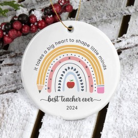 Teacher Christmas Ornaments – Best Merry for Teachers 2024 | Thoughtful Daycare Teacher Gifts | Affordable Ideas for Teachers (B45)