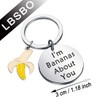 Funny Banana Keychain I'm Bananas About You Keychain Banana Lover