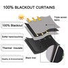 KEQIAOSUOCAI 100 Blackout Curtains with Black Liners - Solid Thermal