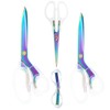 Jasni 2 pack 8 inch Transparent office School scissors Comfort-Grip