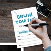 WENFLY Hey Bruh You In Birthday Party Invitations, Minimalist Blue-Style