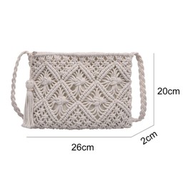 EVEOUT Clutch for Women Straw Handbag Vintage Handwoven Bag Summer Beach Bag, beige, vintage