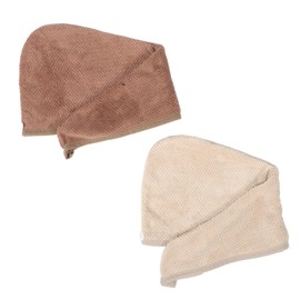 Healvian 2Pcs Hair Drying Cap Super Absorbent Microfiber Towel Turban for Quick Drying Wet Hair Lightweight Shower Wrap for Women for Travel and Daily Use Deep Colors