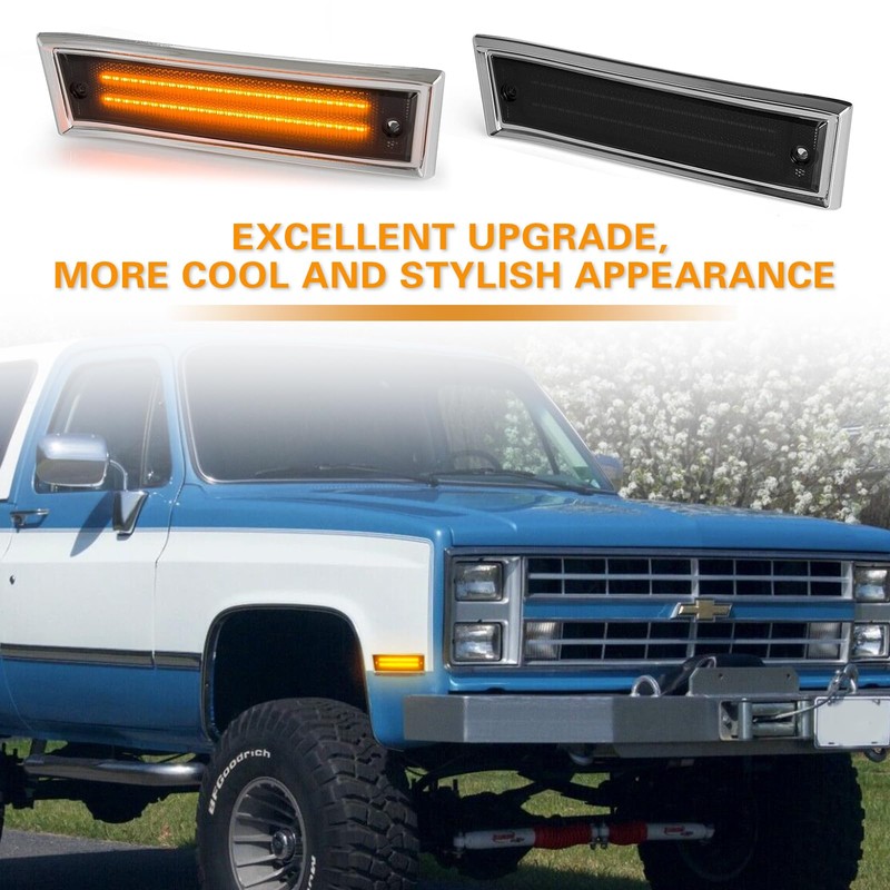 NEIFILES Front LED Side Marker Lights Fender Bumper Lamps Compatible