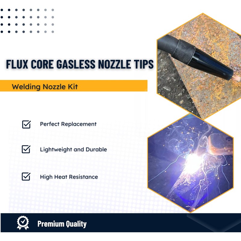 TimelyDu 24PCS Flux Core Gasless Nozzles Welding Gun Accessory Kit,MIG