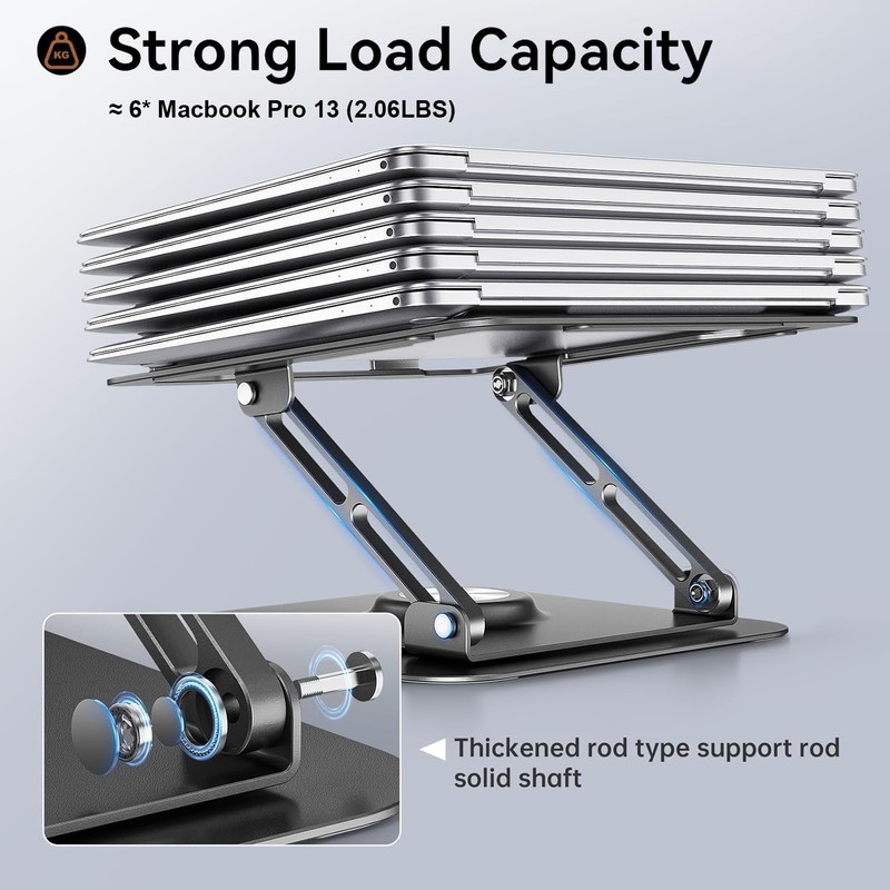 JOYEKY Laptop Stand for Desk, Adjustable Computer Stand with 360°