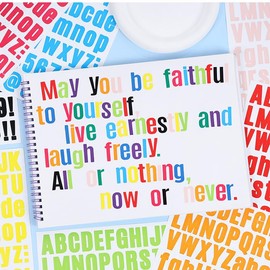 1512 Pcs Letter Stickers 12 Sheets 1 Inches Alphabet Stickers,Self Adhesive Vinyl Letter for Mailbox Numbers Scrapbooking Crafts,Notebook,DIY Crafts Art Making,Classroom Home Decor